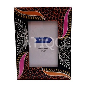 Handmade 4x6 Wood <b>Photo</b> <b>Frame</b> Unique Classic Artistic Painted Picture for Home Decor - Product Image 5