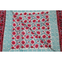 Seprai katun organik India Jaipuri Razai selimut buatan tangan reversibel blok cetak bunga etnik dekorasi rumah lempar
