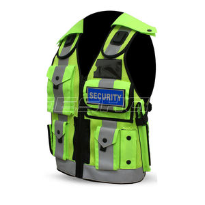 Nuevo Chaleco de seguridad de trabajo de alta visibilidad con cremallera reflectante Logotipo personalizable Chaleco de seguridad nocturna Tops y bolsillos para trabajadores - Product Image 1