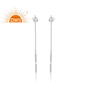 925 Sterling Silver Handmade Drop Earrings for Women-Wedding Party & Gift Jewelry - Product Image 3