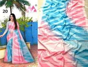 Saree coloré indien dernier concepteur vêtements de fête mariage dames femmes porter Georgette soie broderie travail Sari avec Blouse vêtement - Product Image 6