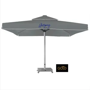 Te Koop Nieuw Ontwerp Kraan Bediend 300X300 Cm Luxe Tuin Parasol Paraplu Hoge Kwaliteit Tent