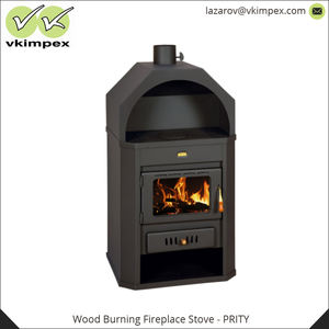 Cheminée à bois au Design moderne offrant une efficacité de 73.63%, combustion du bois, 650x550x1160mm, livraison gratuite - Product Image 2