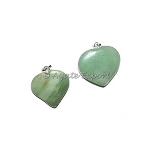 จี้หินสีเขียวรูปหัวใจหินสังเคราะห์ - Product Image 2