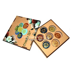 Caja de regalo de siete Chakras con símbolos de Chakra Juego de piedras | juego de caja de regalo de chakra - Product Image 6