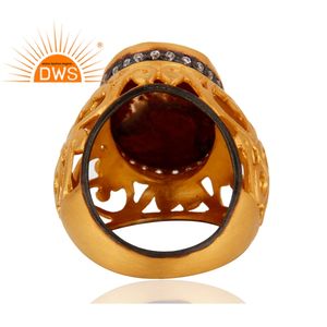 โมราสีแดงและสีขาวเพทายและแหวนพลอยผู้ผลิตเครื่องประดับแบบดั้งเดิมโบราณผู้ผลิตแหวนผู้หญิงออกแบบ - Product Image 4