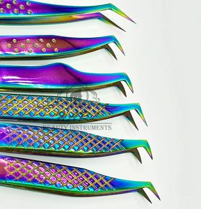 Ensemble de pinces à épiler pour extension de cils Pince à épiler multicolore pour extensions de cils Volume Shot Boot et pince à épiler en forme de dauphin - Product Image 5