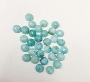 4mm Natural Larimar Rose Cut Round Flatback Semi Precious Cabochon Gemstone para la fabricación de joyas de fabricantes Proveedores Comprar - Product Image 2