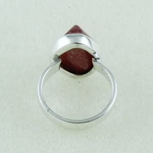Bague en argent sterling 925 avec pierre précieuse tourmaline rouge sertie clos, bijoux classiques pour fiançailles/mariage/fête/anniversaire, vente en gros - Product Image 4