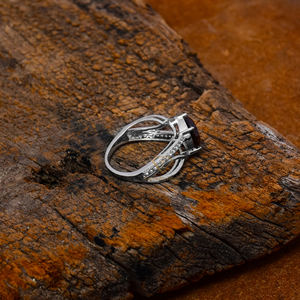 Anillo de moda de plata esterlina 925 al por mayor con anillo de piedras preciosas de chocolate redondo de cuarzo ahumado natural genuino - Product Image 4