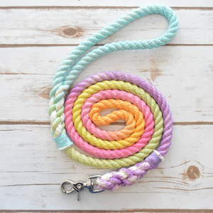 Correa para Perro de Cuerda de Algodón Natural en Colores Pastel de Moda - Product Image 1