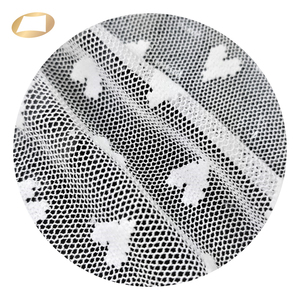 Mềm Mại Chất Lượng Cao Tim Jacquard Nylon Vải Ren Cho Mạng Che Mặt - Product Image 3