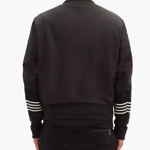 Chaqueta Bomber Clásica para Hombre, Estilo Urbano, Cuello Alto, Cierre de Cremallera, Técnica Lavada, Servicio OEM, Reversible, Resistente al Viento - Product Image 2