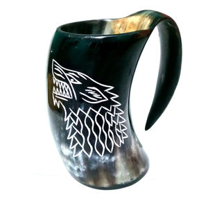 Taza de cuerno Natural de alta calidad, taza de cerveza vikinga hecha a mano, venta al por mayor, acentos para el hogar Axiom para uso de bebidas - Product Image 6