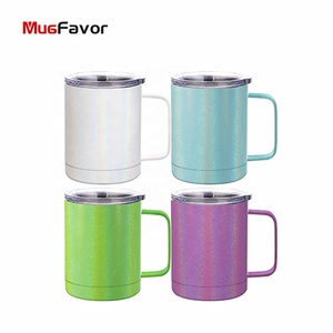 MugFavor sublimación 10oz 300ml taza de café blanca de acero inoxidable Linda gran oferta taza de Camping taza de viaje personalizada con tapa sin BPA - Product Image 6
