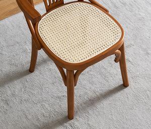 Elegante Silla de comedor tradicional FANBACK hogar cocina uso W430 * D430 * H760mm con patas de madera - Product Image 6