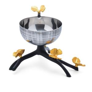 ชามใส่อาหารรูปใบแปะก๊วย ทำจากสแตนเลสขัดเงา ทันสมัย เป็นมิตรกับสิ่งแวดล้อม สีเงิน - Product Image 1