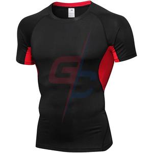 Chemise de Compression à manches courtes pour homme, chemise de course à pied, vêtement façonnant pour hommes - Product Image 1