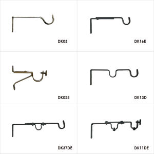 Tringle à rideau en acier inoxydable, accessoires pour rideau, crochets, supports et pôles - Product Image 4