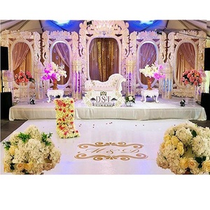 Chérie thème blanc décorations de mariage réception indienne décoration de scène Californie musulman Style marocain mettant en évidence - Product Image 1