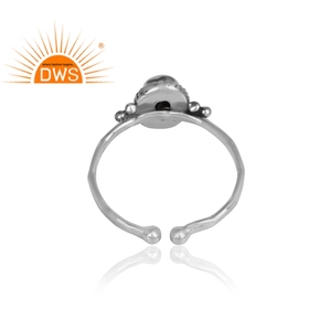 Anillo de piedras preciosas de rutilo negro Natural, joyería oxidada de diseño de Plata de Ley 925, joyería al por mayor - Product Image 3