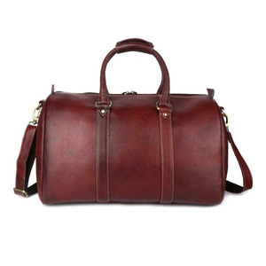 Bolsa de equipaje hecha a mano de cuero de cabra real 20 "pulgadas para mujer promoción 18 pulgadas precio atractivo Vintage barato de moda - Product Image 1