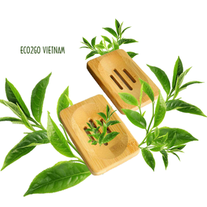 Eco2go-jabonera de bambú Natural, jabonera artesanal, soporte para jabón de bambú, bandeja de jabón de bambú con Logo grabado láser, 100% - Product Image 1