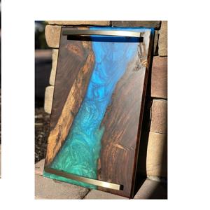 100% <b>Epoxy</b> <b>Resin</b> Serving Fruit Tray Wooden and <b>Resin</b> Tray Silicone <b>Resin</b> with Customized Size and Hot Sale Handle - Product Image 4