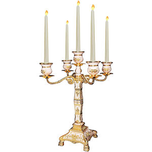 Candelabros de boda de lujo Decoraciones Suministro a granel de alta calidad Caja de ocasión de Navidad de estilo INS de hierro de metal de vidrio hecho a mano. - Product Image 1