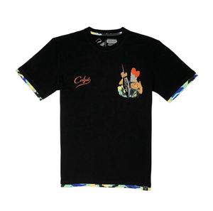 เสื้อยืดคอกลมแขนสั้นทรงหลวมสไตล์ฮิปฮอปสำหรับผู้ชาย ผ้าฝ้าย 100% พิมพ์ลายโลโก้ด้านหน้า สีขาว ไซส์พลัส เป็นมิตรกับสิ่งแวดล้อม - Product Image 1