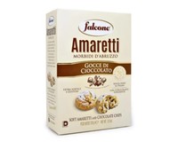 Fabriqué en Italie, Falcone, Macarons au chocolat sucré certifiés casher traditionnels, Amaretti Morbidi Al Cioccolato, Astuccio 170 G sous vide