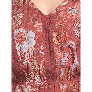 New Design 100% Rayon Women Midi Dress Max Floral Printed Midi Dress With <b>Balloon</b> Sleeves, Summer Dress, Party Dress - Product Image 4