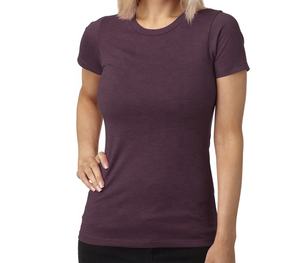 OEM diseño personalizado Logotipo de manga corta ropa de mujer Camisetas algodón poliéster precio barato ajuste regular verano Camisetas para la venta - Product Image 1