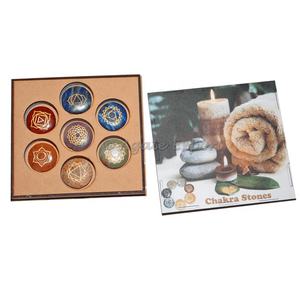 Ensemble de chakras pour la méditation et le yoga, vente en gros, 7 pierres de chakra, pierres précieuses, agate multicolores, boîte de 80-100 grammes, 20-40 mm, IN;7903232, religieux - Product Image 2