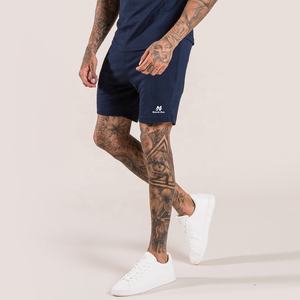 กางเกงขาสั้นผู้ชายสไตล์สตรีทแวร์กางเกงขาสั้นผ้าเฟรนช์เทอร์รี่สีพื้นแบบผูกเชือกวินเทจ - Product Image 1