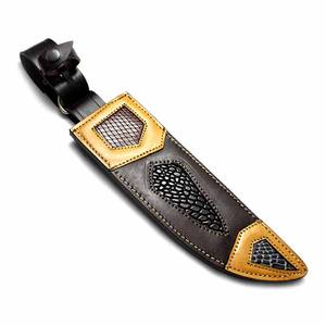 Trending Style Unique OEM Rich Grain Textured Leather Sheath for Fixed Blade Bowie Knives - Product Image 1