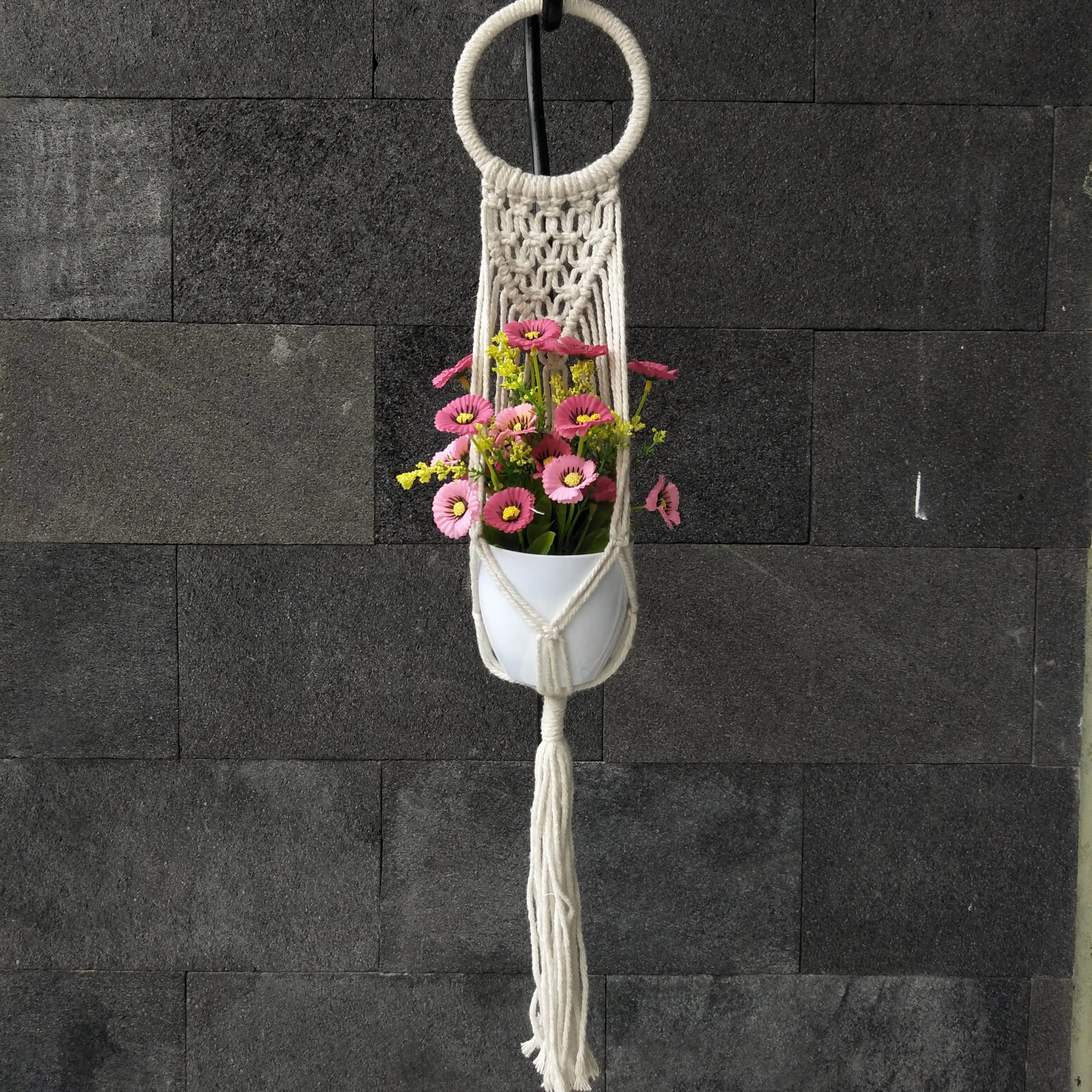 Доступная 100% ручная работа домашняя декоративная растительная вешалка макраме растительная вешалка для украшения сада