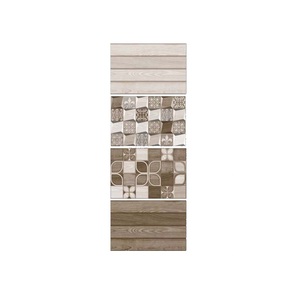 Carreaux de mur extérieur en céramique de couleur marron design gaufré ondulé 30x45cm - Product Image 1