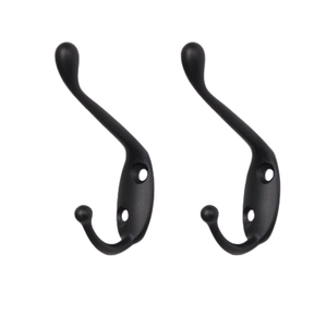 Ensemble de 2 crochets design, taille personnalisée, crochet en forme de cœur, couleur noire, crochet en fer pour accessoires de décoration intérieure - Product Image 5