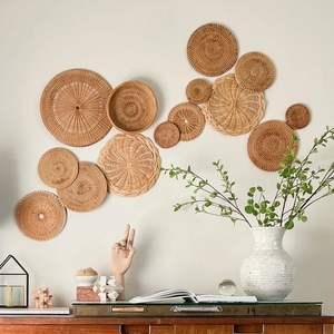 Autocollant en rotin de bambou, rétro nordique fait à la main, décoration murale, bohème, pour la maison, pour un panier vietnamien - Product Image 2