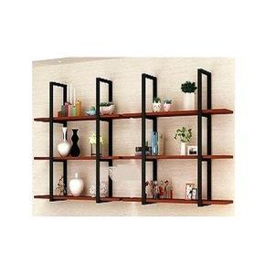 Étagère murale en bois brun, design admirable, étagère murale décorative pour la maison, l'hôtel et la restauration - Product Image 5