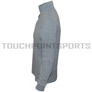 T-shirts de sport à manches longues pour hommes, de qualité supérieure, à séchage rapide, avec fermeture éclair 1/4, OEM, vente en gros - Product Image 3