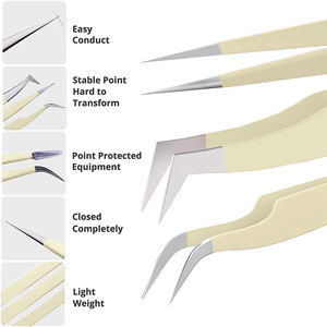 Fournisseur direct d'usine GEMSTONE ENTERPRISES GS-531 Kit de pinces à cils en acier inoxydable durable et réutilisable, logo personnalisé, fabriqué au Pakistan - Product Image 5