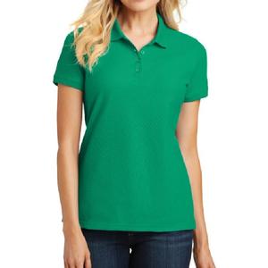 Camiseta Polo ecológica transpirable de secado rápido de algodón 100% de punto de estilo informal de verano para mujer, Camiseta corta de Color sólido de alta calidad - Product Image 3