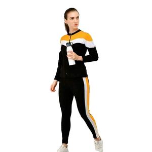 Chándal con logotipo personalizado para mujer, trajes de entrenamiento de equipo de fútbol, correr, fitness, 3 rayas, chándales de poliéster 100% - Product Image 3