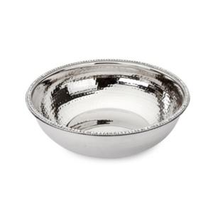 Cuencos modernos para servir para uso doméstico y decoración del hogar y para servir alimentos Cuencos decorativos pulidos brillantes niquelados y grabados - Product Image 3