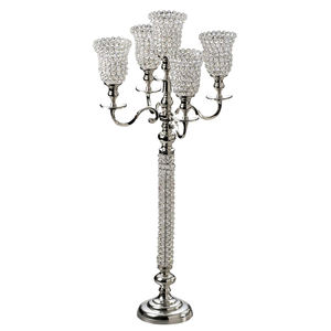 5 Arms Home <b>Decoration</b> Candlelight Dinner Wedding Event Party Metal Candelabra <b>Retro</b> Candlestick Holder Centerpiece - Product Image 6