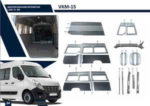 Juego de Molduras Interiores para Renault Master Vkm Plastik, Color Gris/Negro/Beige, Modelo VKM-13-14-15-16, Mejor Precio, Accesorios Interiores - Product Image 3