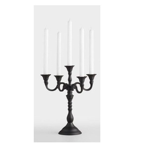 Candélabre de décoration de mariage moderne table en aluminium nickelé bougeoir pièce maîtresse en métal bon marché pour mariage ou événement - Product Image 5