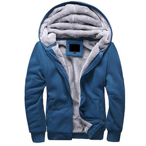 Sweat à capuche à fermeture éclair pour hommes avec tissu tricoté couleurs et logo personnalisés lavable 100% coton mélangé vente en gros - Product Image 5